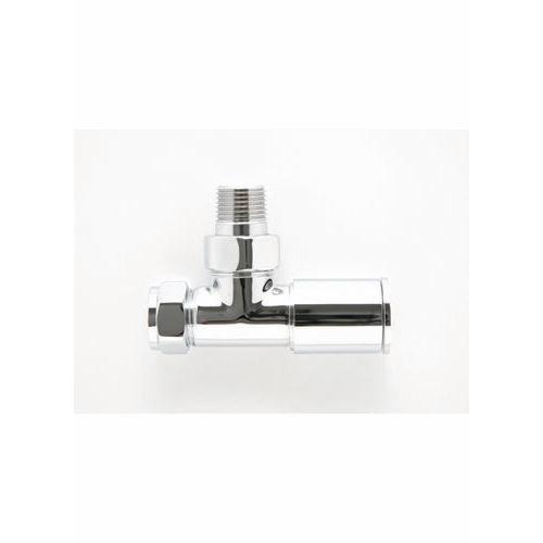 135400 ANGLED CHROME TOWEL  RAIL VALVES PAIR PRORAD Image 1