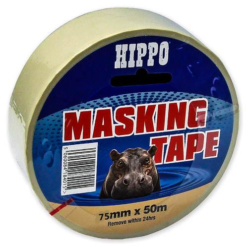 Hippo Beige Masking Tape (75mm 50m)