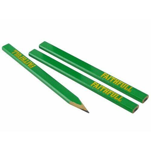 FAICPG GREEN HARD CARPENTERS PENCILS PACK 3 FAITHFULL Image 1