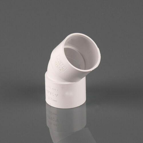 W2130W 40MM 135DEG WASTE WHITE SOLVENT WELD OBTUSE BEND BRETT MARTIN Image 1