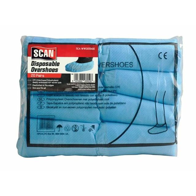 Scan Disposable Overshoes Pack of 20 Pairs