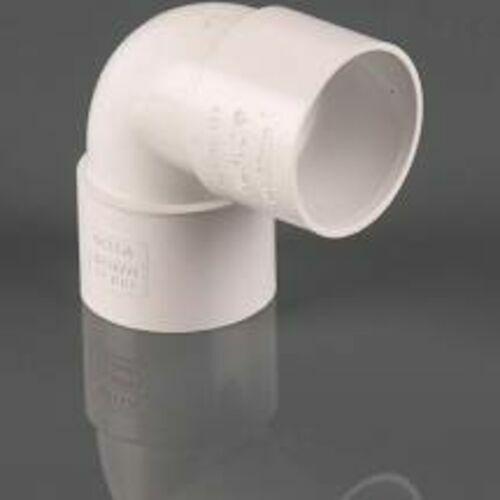 W130W 21.5MM 90DEG WASTE WHITE OVERFLOW KNUCKLE BEND Image 1