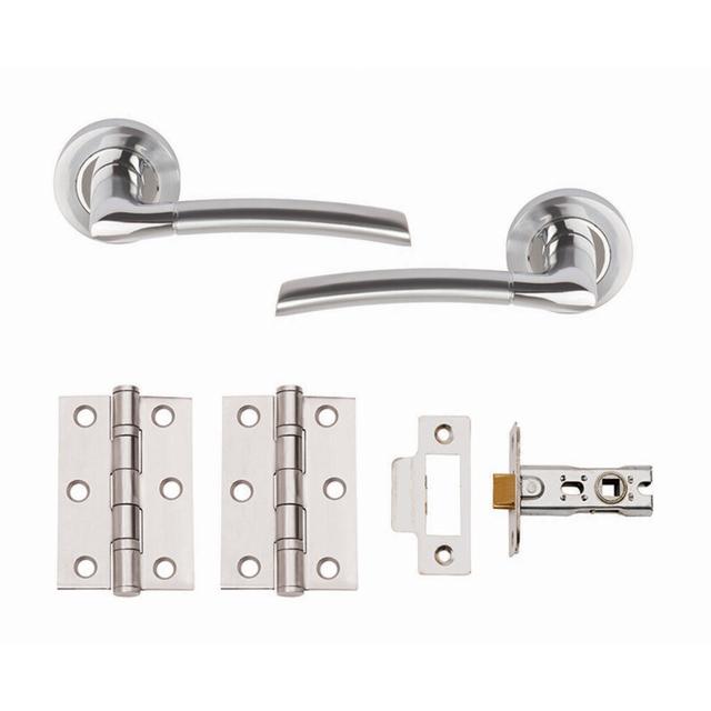 UNION Plus Polished Chrome Plated/Satin Nickel Plated Internal Door Handle Pack