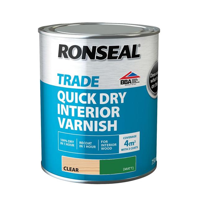 Ronseal Trade Clear Matt Quick Dry Interior Varnish (2.5L)