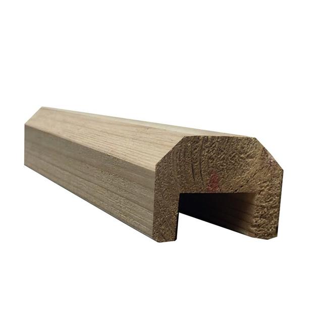 Green Pressure Treated Grooved Panel Capping Rail (38x50mm 3.6m) (25mm)